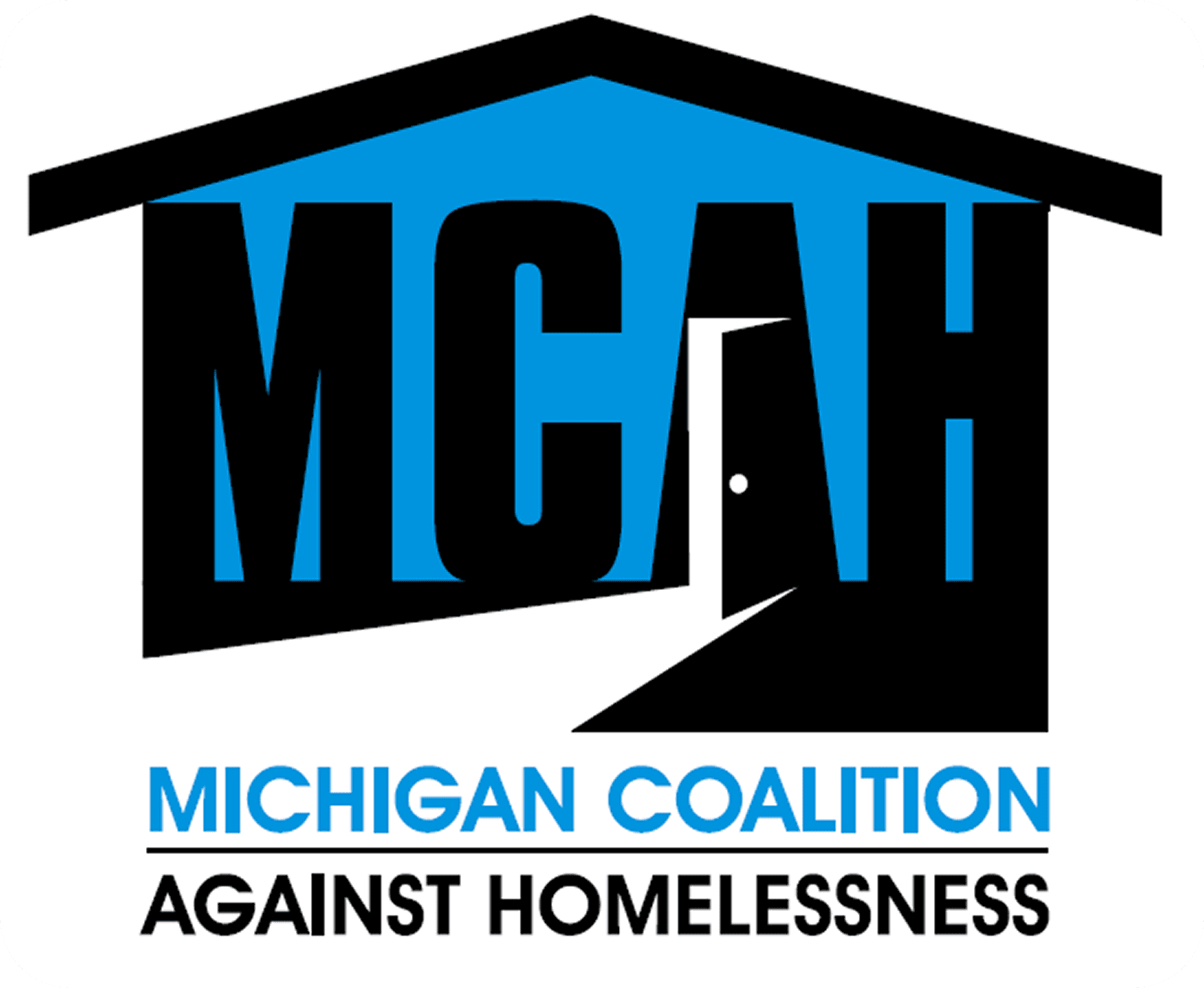 The logo for MCAH, the Michigan Coalition Against Homelessness.